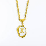 NEW 26 LETTERS OIL DROP THREE DIMENSIONAL NECKLACE_CWMM3756