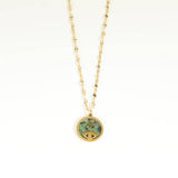 ALL MATCH DEVILS EYE NATURAL STONE NECKLACE_CWMM5659