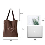CASUAL SOLID COLOR CANVAS SHOULDER TOTE BIG SIZE_CWAB5635