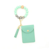 SOLID PU CARD WALLET WITH TASSEL BEAD STRAP_CWAB4967