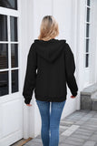 Solid-Color Hooded Loose Long-Sleeved Sweatshirt_Cwohol568