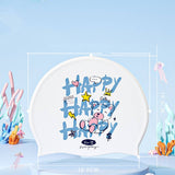 KIDS SILICONE SWIM CAP CUTE PRINT EAR PROTECTION_CWMM6790