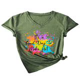 IT S A GOOD DAY TO MAKE SOMETHING V NECK TEE_CWTTS1539