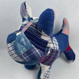INDIGO DYED FABRIC PATCHWORK PLUSH ANIMAL TOY_CWMM6055