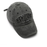 Vintage Washed Ny Embroidered Denim Cap_Cwah1266