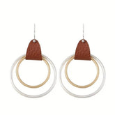 RETRO PERSONALITY IRREGULAR DOUBLE HOOP EARRINGS_CWAJE1981