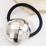 MINIMALIST GEOMETRIC METAL FLOWER HAIR TIE_CWAHA6201