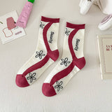 CUTE CARTOON PATTERN PURE COTTON MID CALF SOCKS_CWMS0539