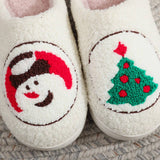 CHRISTMAS SNOWMAN TREE HOME COTTON SLIPPERS_CWMM3062