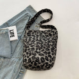 Winter Leopard Print Shoulder Bag Bucket Plush Bag_Cwab3973