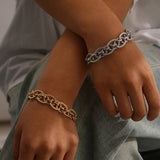 HIP HOP STAINLESS STEEL TWIST ROPE CHAIN BRACELET_CWAJE4603