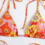 Floral Leopard Print Bikini,Summer Swimwear_Cwmw0188