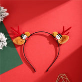 CUTE CHRISTMAS ELK HORN BELL HEADBAND HAIRPIN_CWAHA3427