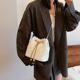 Denim Fashionable Crossbody Bucket Bag