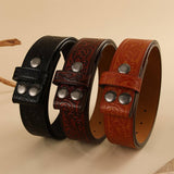 Vintage Embossed Distressed Western Belt_Cwmm3937
