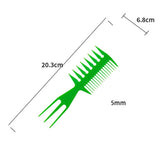 Three-Pronged Large-Tooth Wide-Tooth Textured Comb_Cwmm0914