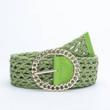 Womens Obi Braided With Large Round Buckle
