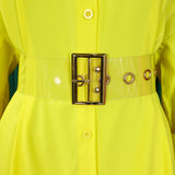 LAPEL SOLID COLOR FASHIONABLE LOOSE CASUAL DRESS_CWDSD6143