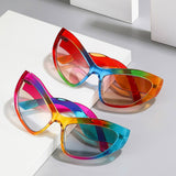 NEW CAT EYE RAINBOW SUNGLASSES_CWASG0412