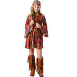 CHILDRENS HALLOWEEN DISCO HIPPIE DRESS SET_CWMM1513
