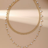 EXQUISITE CLAVICLE STAR SHELL PEARL NECKLACE_CWMM3587