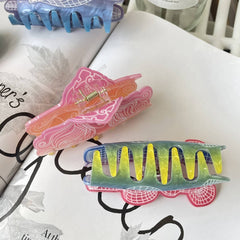 Cwaha1546_Dream Color Hair Claw Clip,Bear,Mermaid,Line