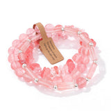 Cwaje3882_Rectangular Stone Beads Three-Piece Bracelet