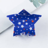Cwaha1248_Independence Day Star Shape Hair Claw Clip
