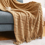KNITTED JACQUARD SOFA BLANKET NAP BLANKET_CWMM0191