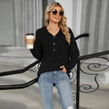 Solid-Color Hooded Loose Long-Sleeved Sweatshirt_Cwtbll4086