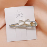 Cat'S Eye Stone Bow Hairpin Side Bangs Clip_Cwaha4710