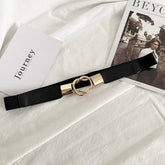 DOUBLE BUCKLE ELASTIC FASHIONABLE WAIST BELT_CWABE0652