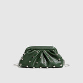 STUDDED DUMPLING CLUTCH CHAIN SHOULDER BAG_CWAB5711