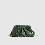 STUDDED DUMPLING CLUTCH CHAIN SHOULDER BAG_CWAB5711