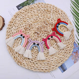 FASHION HAND WOVEN RAINBOW TASSEL KEYCHAIN_CWMM1582