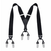 3 5CM BLACK SOLID COLOR SUSPENDER CLIP_CWMM1102