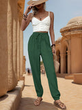 Texture Sense Solid Color Casual Foot Pants