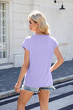 Solid Color Crew Neck Fashion Short-Sleeved Shirt