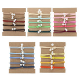 THREAD KNOT 5 CARD SET SIMPLE HAIR SCRUNCHIES_CWAHA2726
