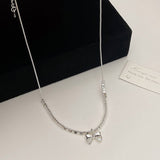 NEW HIGH END VERSATILE BOW PENDANT NECKLACE_CWAJE3054