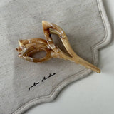 Brown Marble Starfish Claw Clip Trendy Hair Clip_Cwaha08256