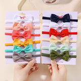 KIDS BOW HEADBAND SET ELASTIC NYLON NO MARKS_CWAHA6720