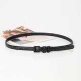 Cwabe0907_Women'S Small Square Buckle Thin Belt