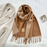 Cwasc03138_Winter Wool Reversible Tassel Scarf For Couples