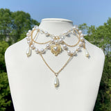 PEARL BEADED NECKLACE WITH PENDANT_CWAJE1157