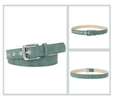 Frosted Textured Pin Buckle Pu Belt