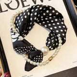 Ivory Pearl Magnetic Skinny Neck Scarf_Cwasc03933