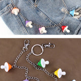 COLORED MUSHROOM HEAD PENDANT PANTS CHAIN_CWMM0675
