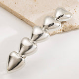 MINIMALIST METAL HEART LEAF SHELL PONYTAIL CLIP_CWAHA6179