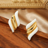 COLORFUL OIL DROP ANGEL WINGS TEXTURE EARRINGS_CWMM3659